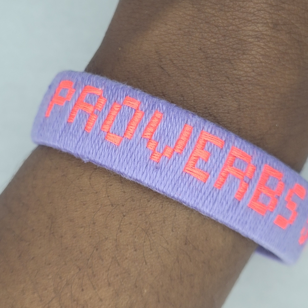 Handmade Scripture Embroidered Bracelet - Picture 8 of 11